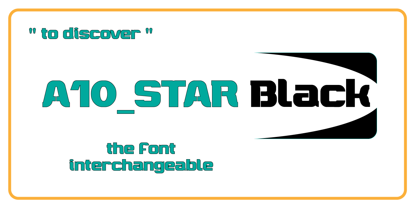 Przykład czcionki A10 STAR Black
